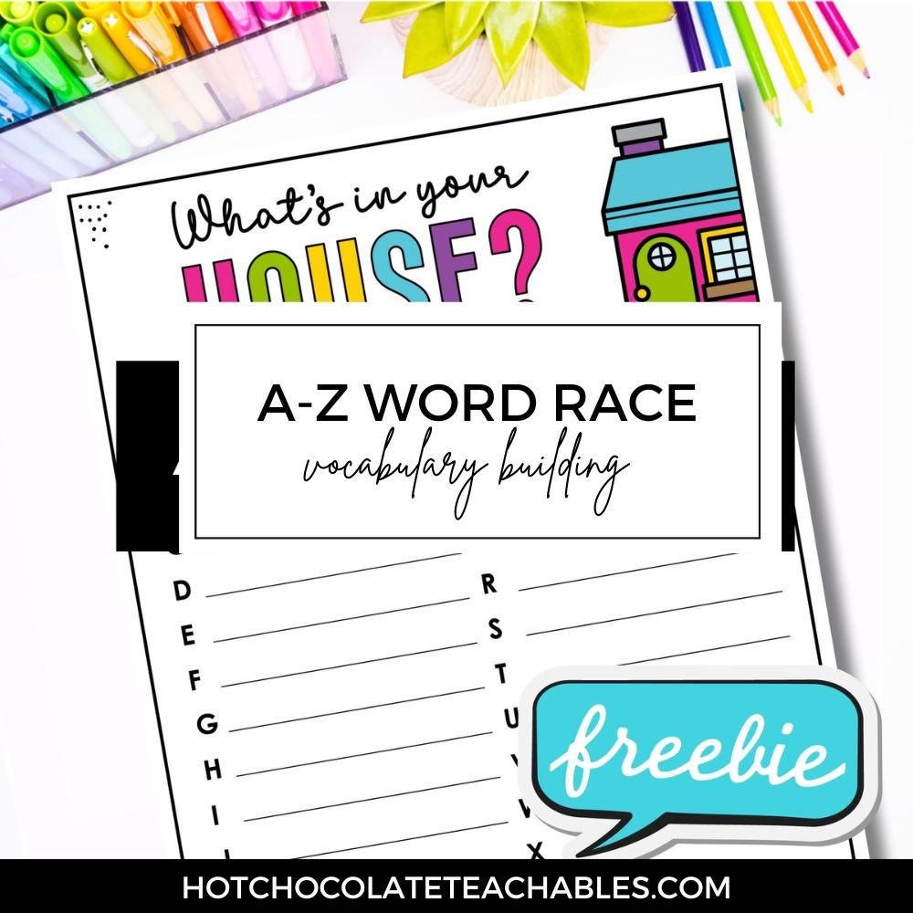 Build vocabulary with this fun A-Z word race!