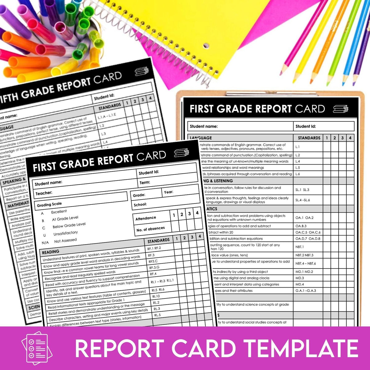 Editable Report Card Templates to make your life Easier! - Hot Chocolate Teachables