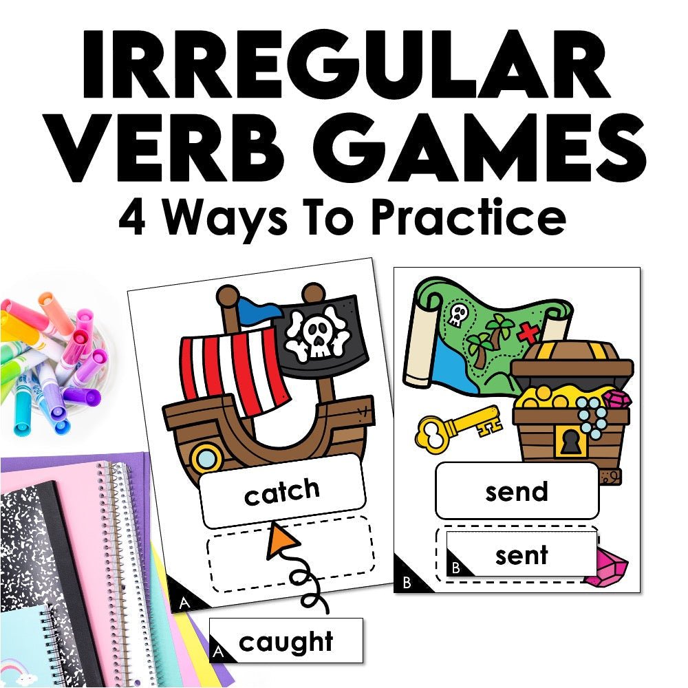 How to Teach Irregular Past Tense Verbs: 4 ESL Games - Hot Chocolate Teachables