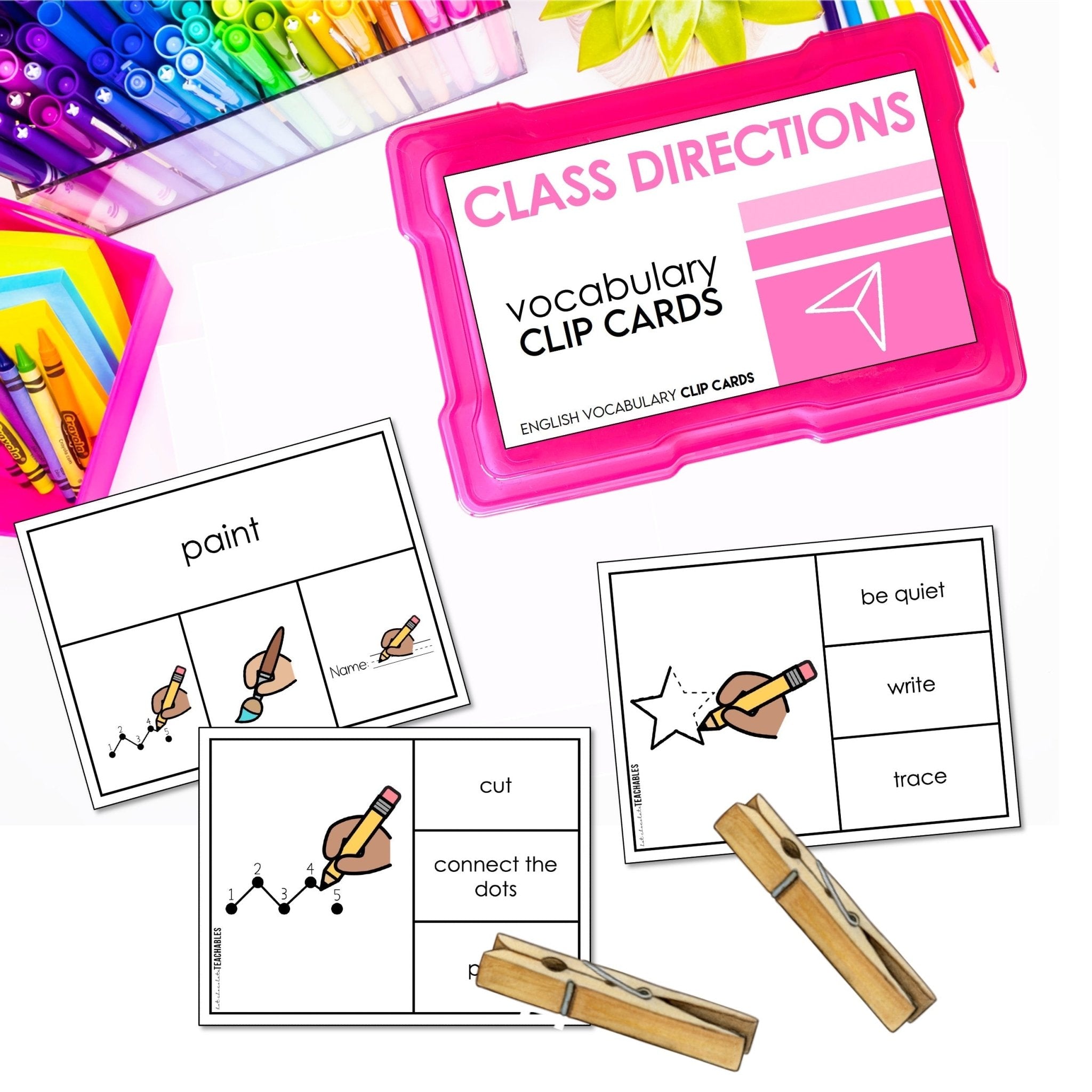 Clip Cards - Task Cards for Young Learners - Hot Chocolate Teachables