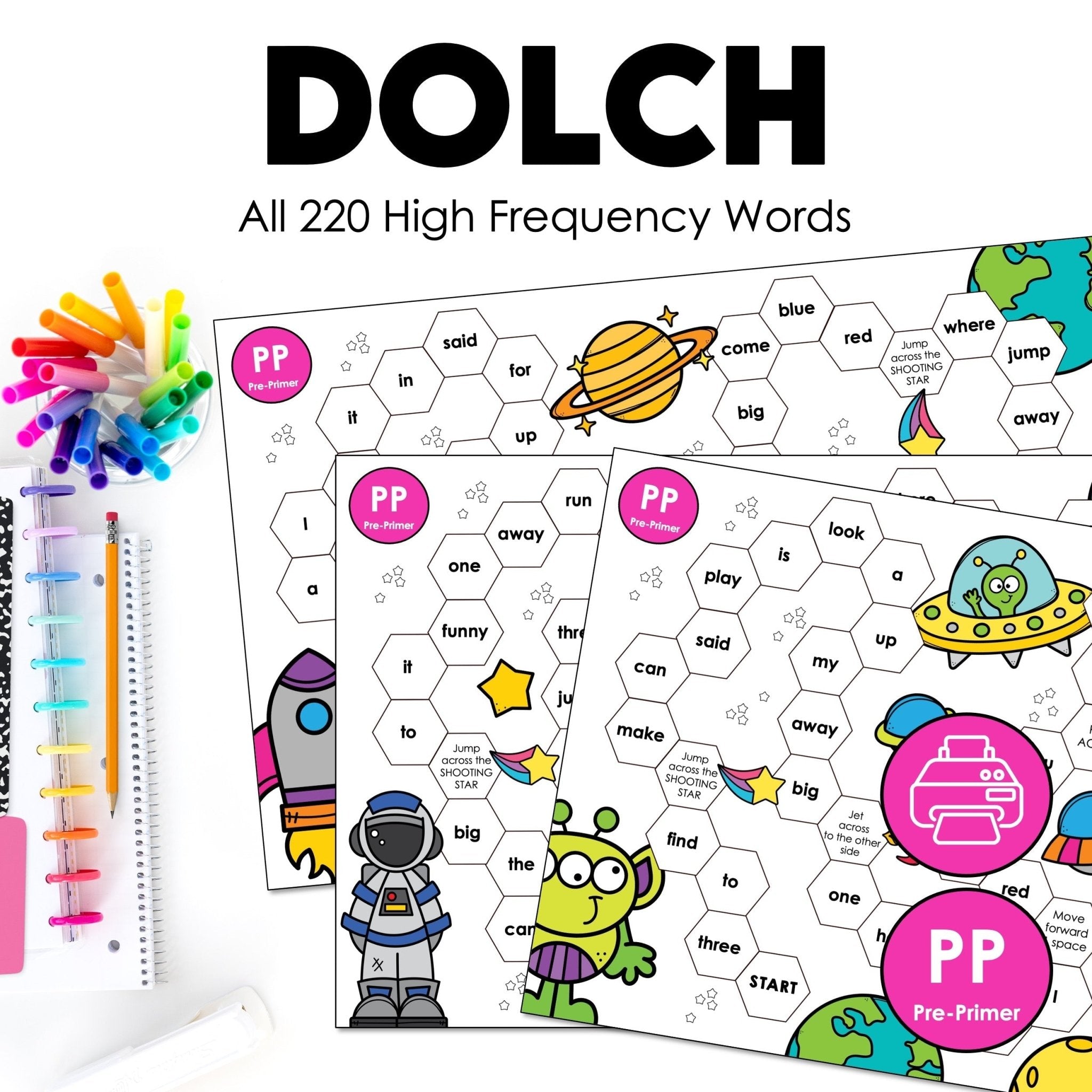 Dolch Sight Words | Pre-Primer Through 3rd Grade