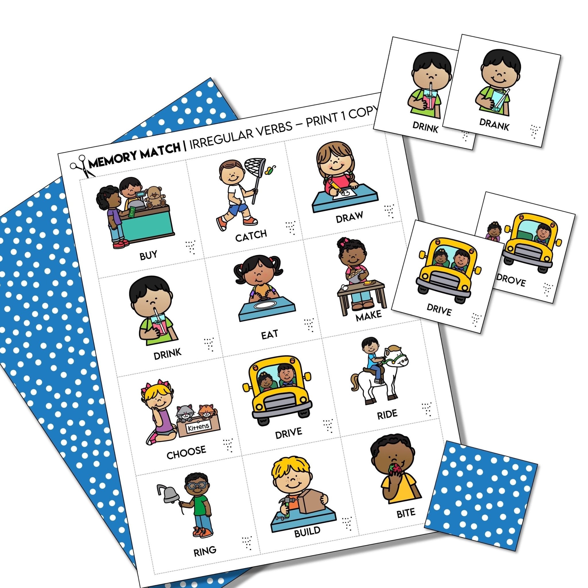 Memory Match Games - Hot Chocolate Teachables