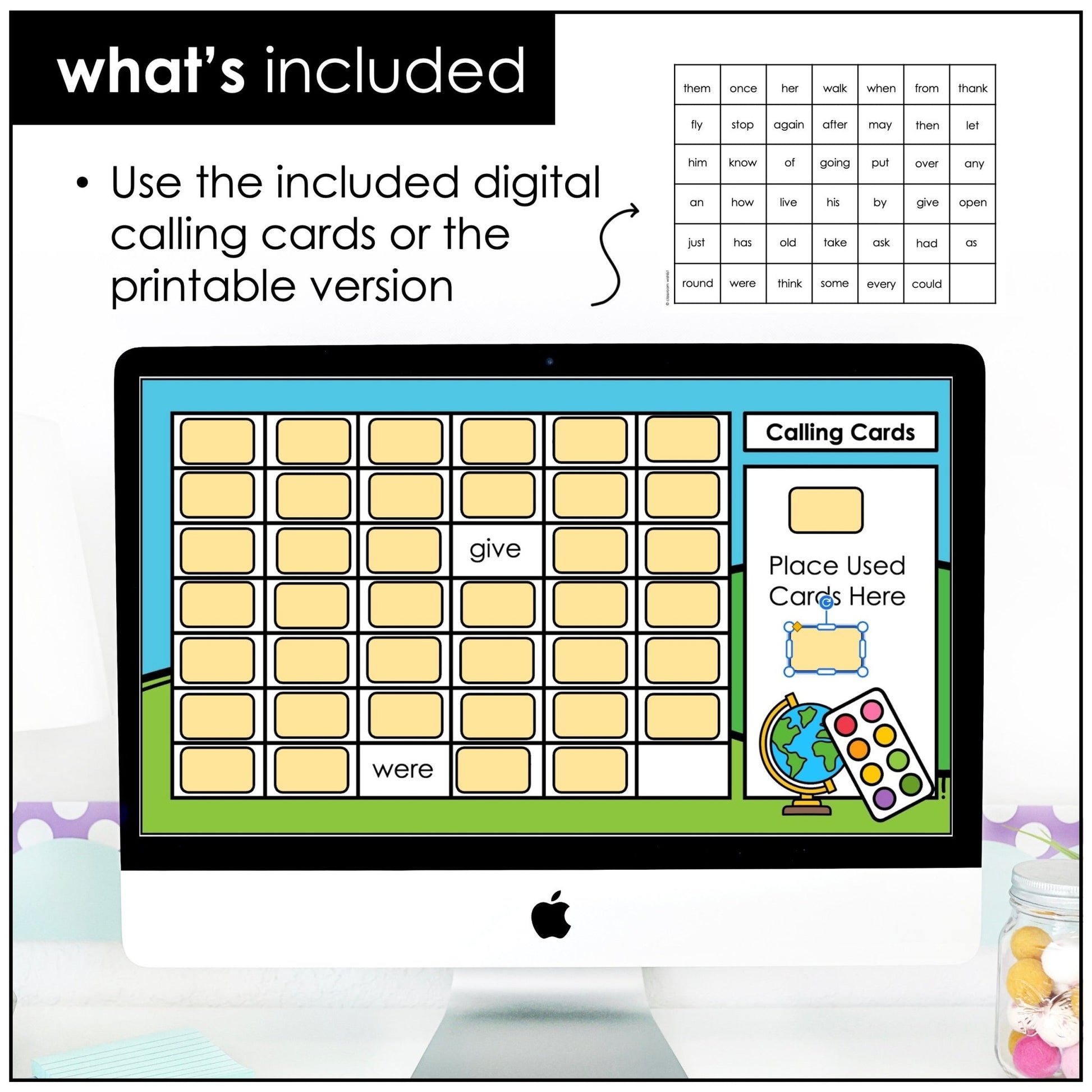 1st Grade Sight Word Bingo - Print & Digital - Hot Chocolate Teachables