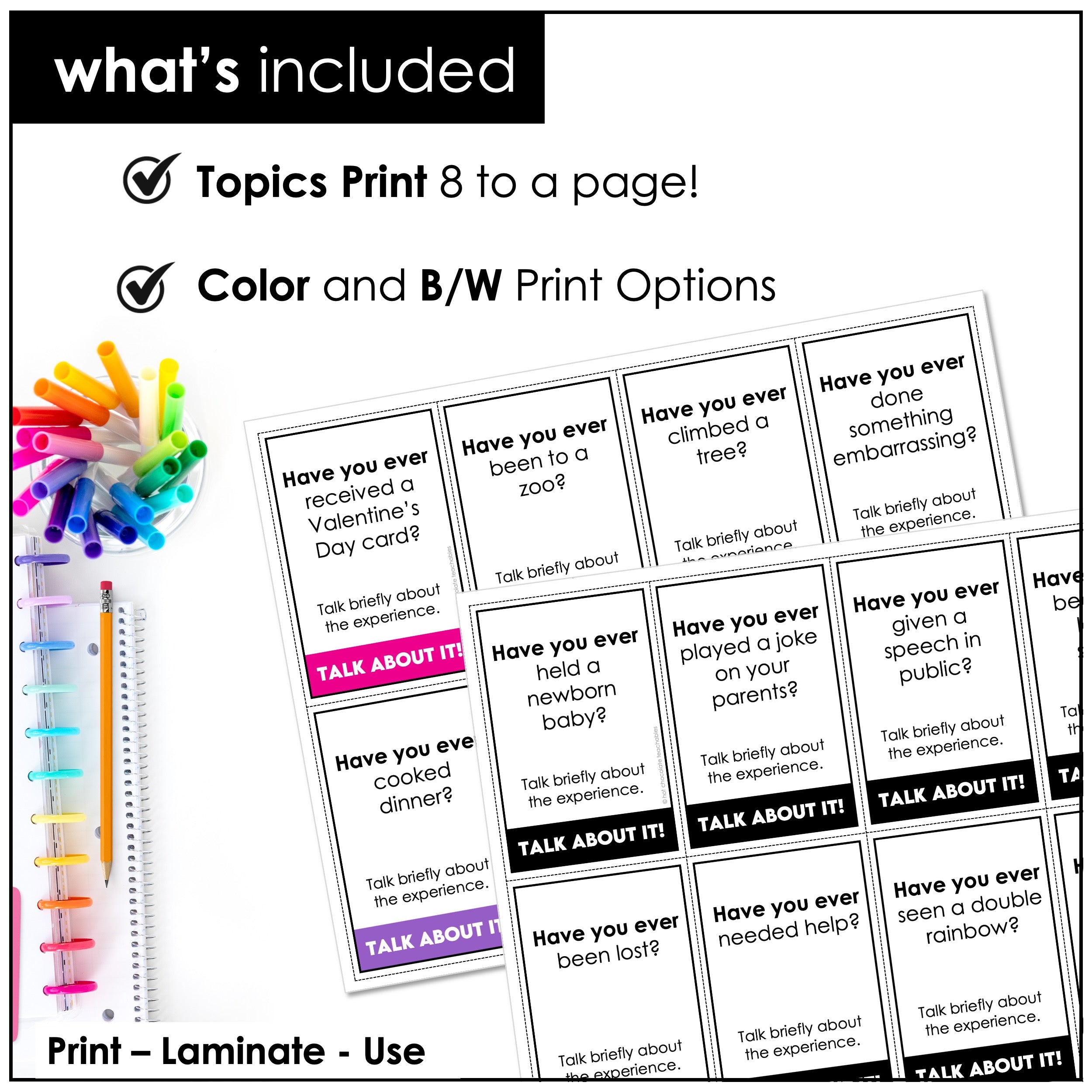 Have you ever? Present Perfect Conversation Questions - Speaking Skills Activity
