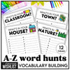 A - Z Word Hunt Games | Vocabulary Building for Early Learners | ESL & ELL - Hot Chocolate Teachables