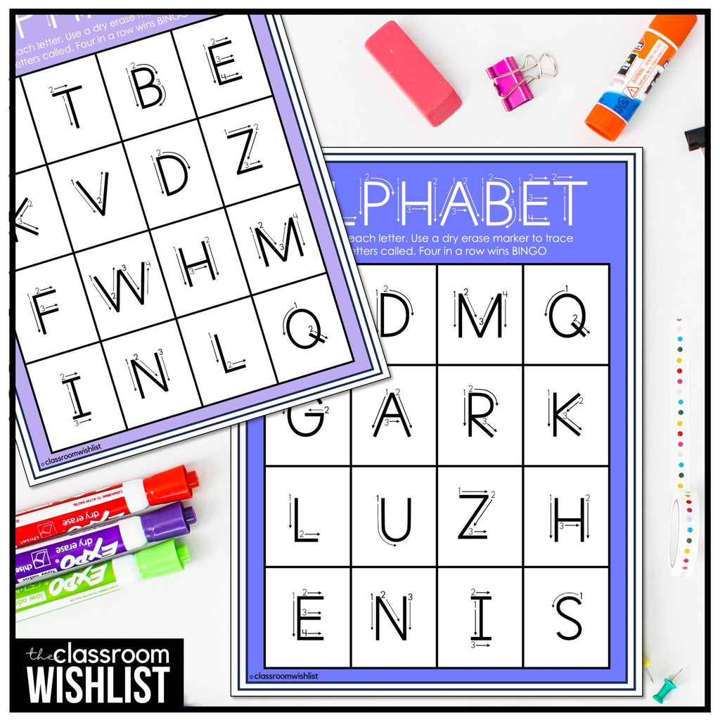 Alphabet Letter Formation Bingo Game | Practice Lowercase Letters - Hot Chocolate Teachables