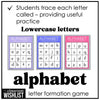 Alphabet Letter Formation Bingo Game | Practice Lowercase Letters - Hot Chocolate Teachables