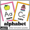 Alphabet Letter Formation Posters with numbered steps | Uppercase & Lowercase - Hot Chocolate Teachables