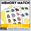 Animal Memory Game | Picture Cards | Vocabulary Matching Activity - Hot Chocolate Teachables