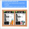 Bulletin Board Mock Up | Cork Board Image | Add your own resources for previews - Hot Chocolate Teachables