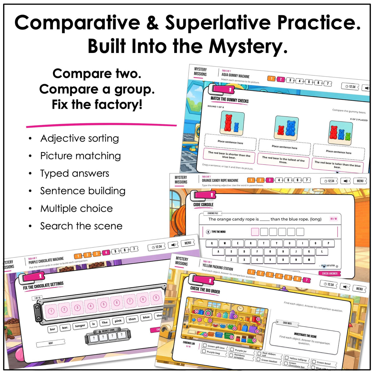 Comparative and superlative practice activities