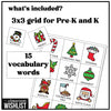 Christmas Bingo Game Preschool & Kindergarten | ESL Holiday Vocabulary Activity - Hot Chocolate Teachables