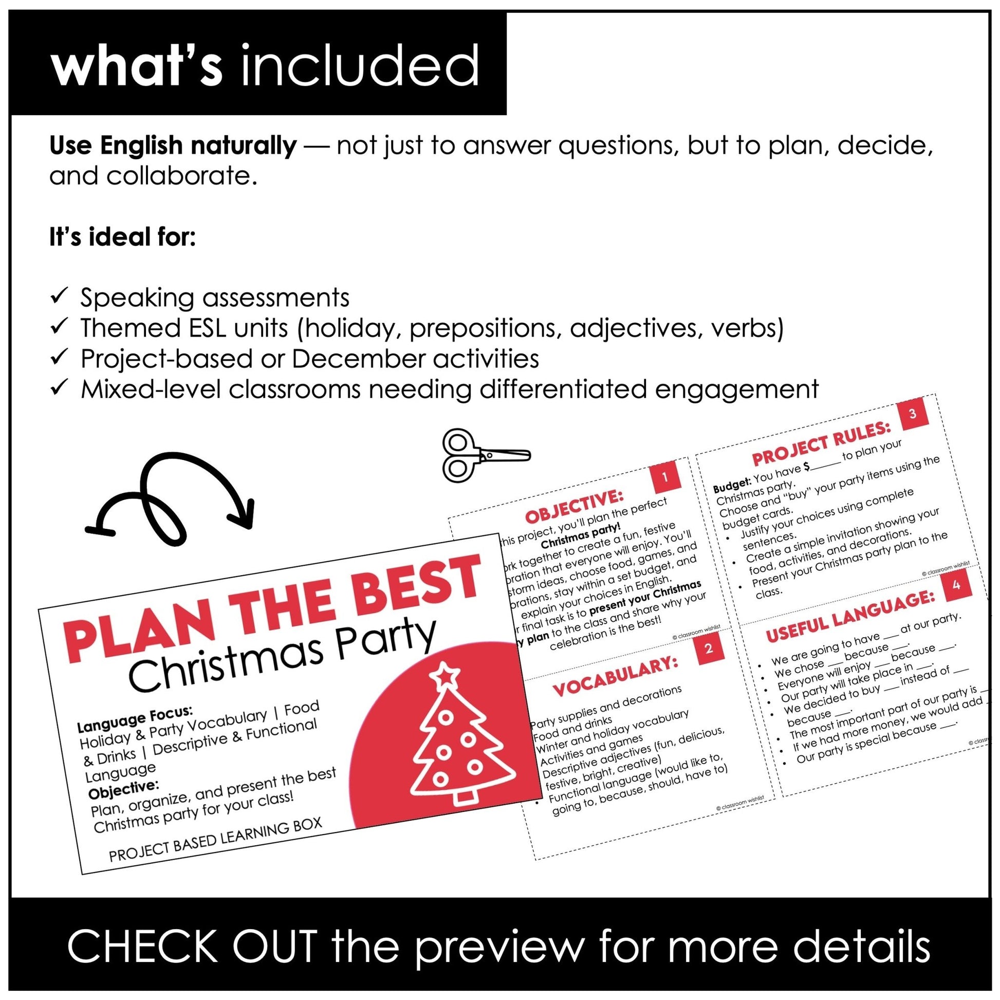 Christmas ESL Activity – Project - Based Learning Speaking Project for Students - Hot Chocolate Teachables