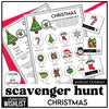 Christmas Vocabulary Picture Scavenger Hunt - Holiday Party Game with Clues - Hot Chocolate Teachables