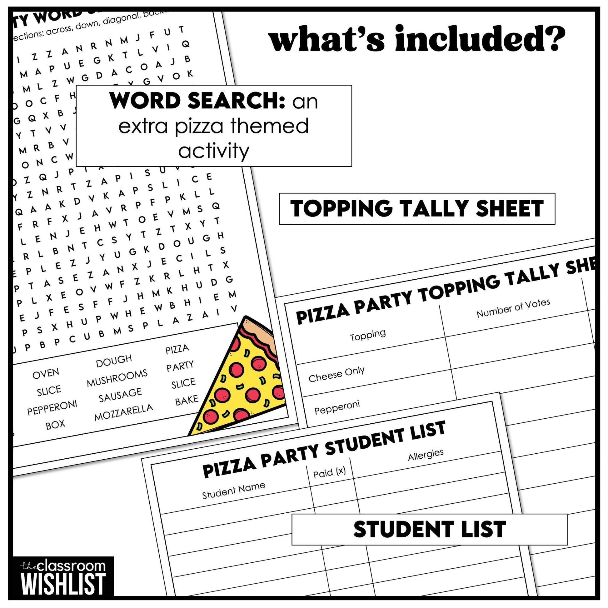 Classroom Pizza Party Planning Kit | Letter to Parents & Permission Slips - Hot Chocolate Teachables