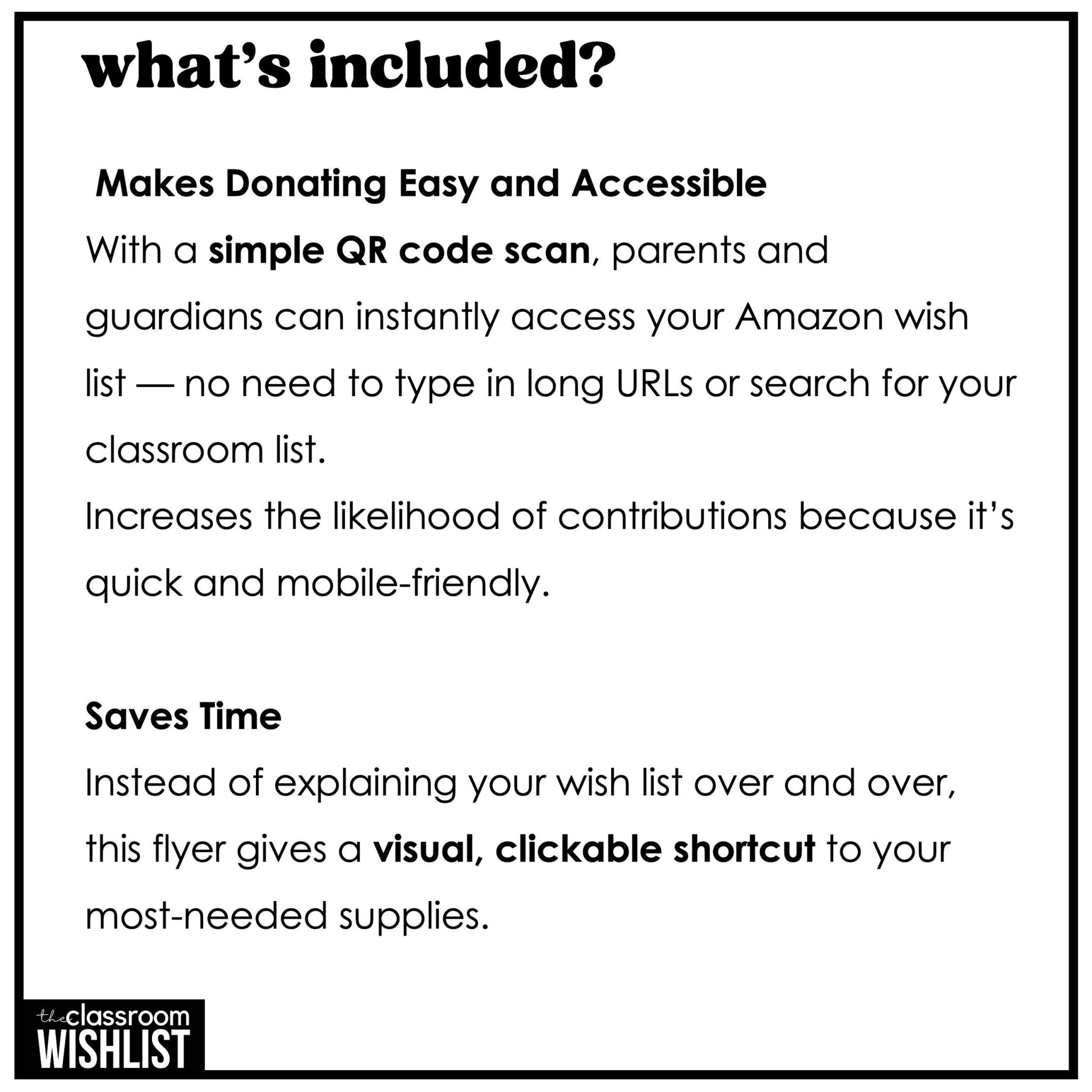 Classroom Wish List Editable Parent Letter with QR Code for Back To School - Hot Chocolate Teachables