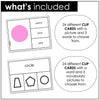 Colors and Shapes Vocabulary CLIP CARD activity task cards for ELL ESL ELD - Hot Chocolate Teachables