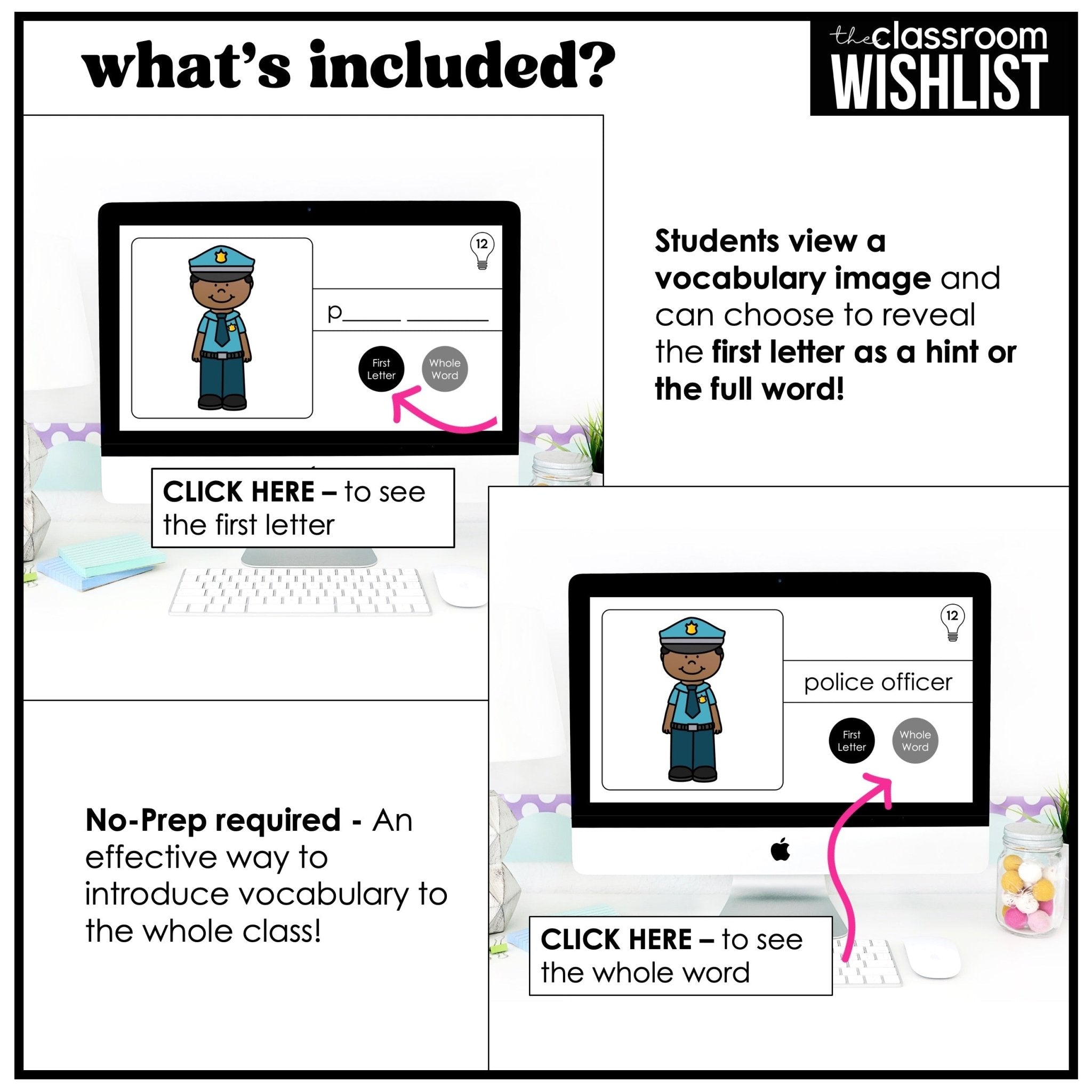 Community Helpers Flashcard Bundle | Flash Cards & Picture Dictionary ESL | ELL - Hot Chocolate Teachables