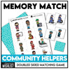 Community Helpers Memory Game | Job Vocabulary Picture Match Cards - Hot Chocolate Teachables