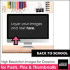 COMPUTER SCREEN MOCKUPS Tablet - Desktop - Laptop Mockups - School Theme - Hot Chocolate Teachables