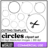 Cutting Lines Circle Templates with Scissors - 16 Dot and Dash Line Styles - Hot Chocolate Teachables