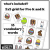 Easter Bingo Game | Includes Religious Vocabulary, Preschool, Kindergarten, ESL - Hot Chocolate Teachables