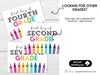 First Day Day of Third Grade, Back to School School Signs for 3rd Grade - Hot Chocolate Teachables