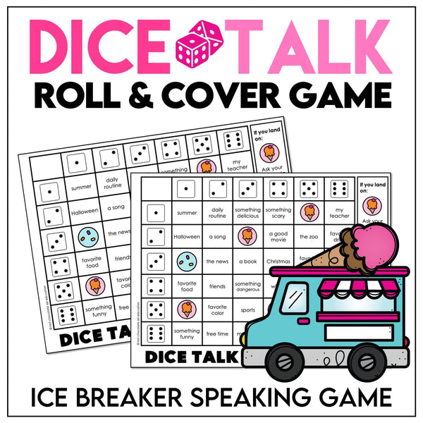 Getting to Know You - Ice Breakers - Speaking Practice Dice Game - Hot Chocolate Teachables