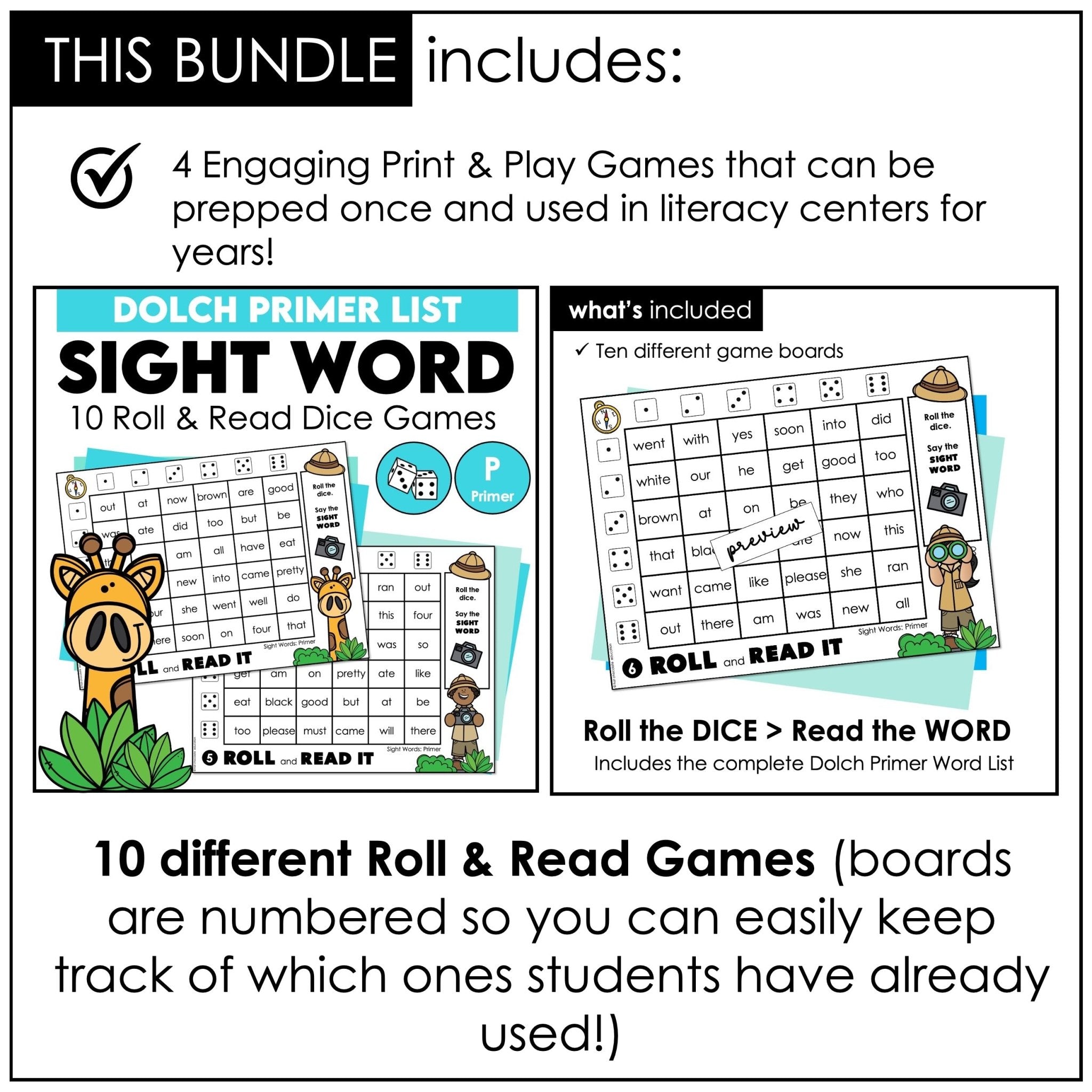 Go Fish Game – Primer Sight Words Dolch Reading Practice Card Game - Hot Chocolate Teachables