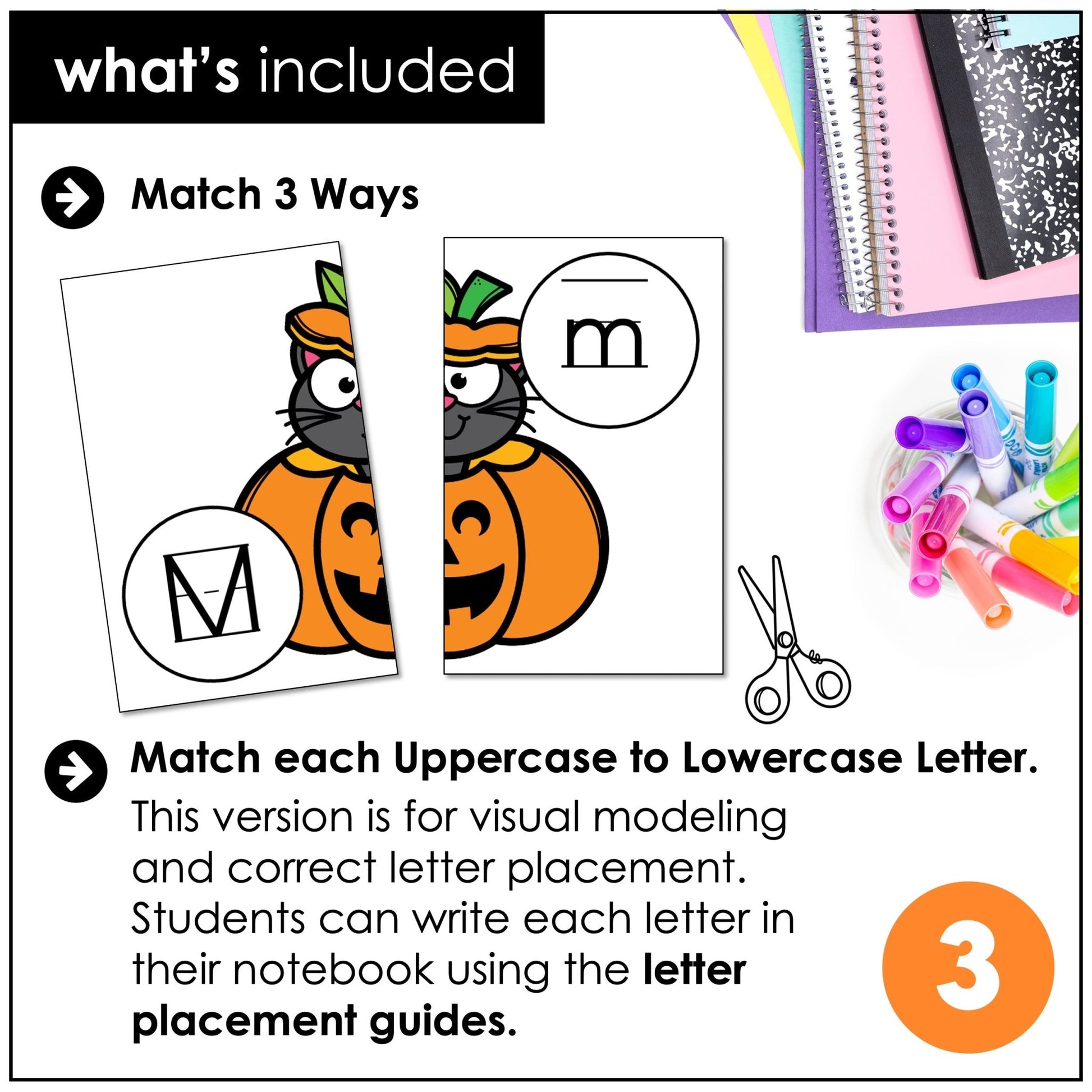 Halloween Alphabet Matching Puzzles – Uppercase & Lowercase Letter Cards - Hot Chocolate Teachables