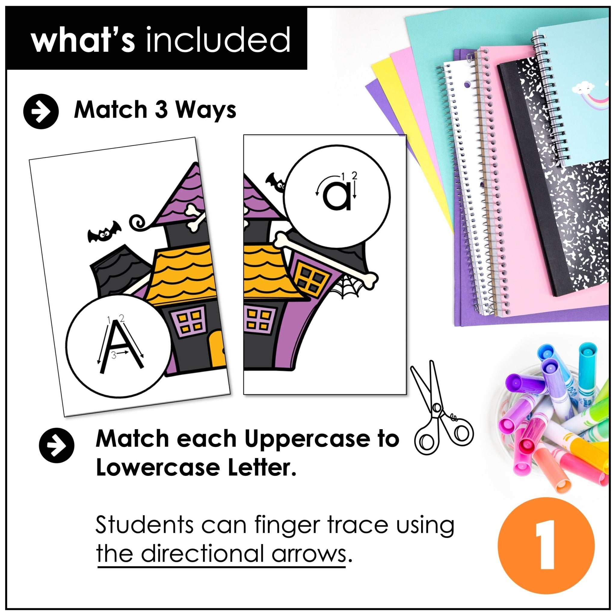Halloween Alphabet Matching Puzzles – Uppercase & Lowercase Letter Cards - Hot Chocolate Teachables