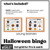 Halloween Bingo Game for Preschool & Kindergarten | Fun ESL Vocabulary Activity - Hot Chocolate Teachables