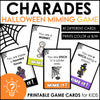 Halloween Charades | Miming Game Cards for Kids - Action Verbs & Costumes - Hot Chocolate Teachables