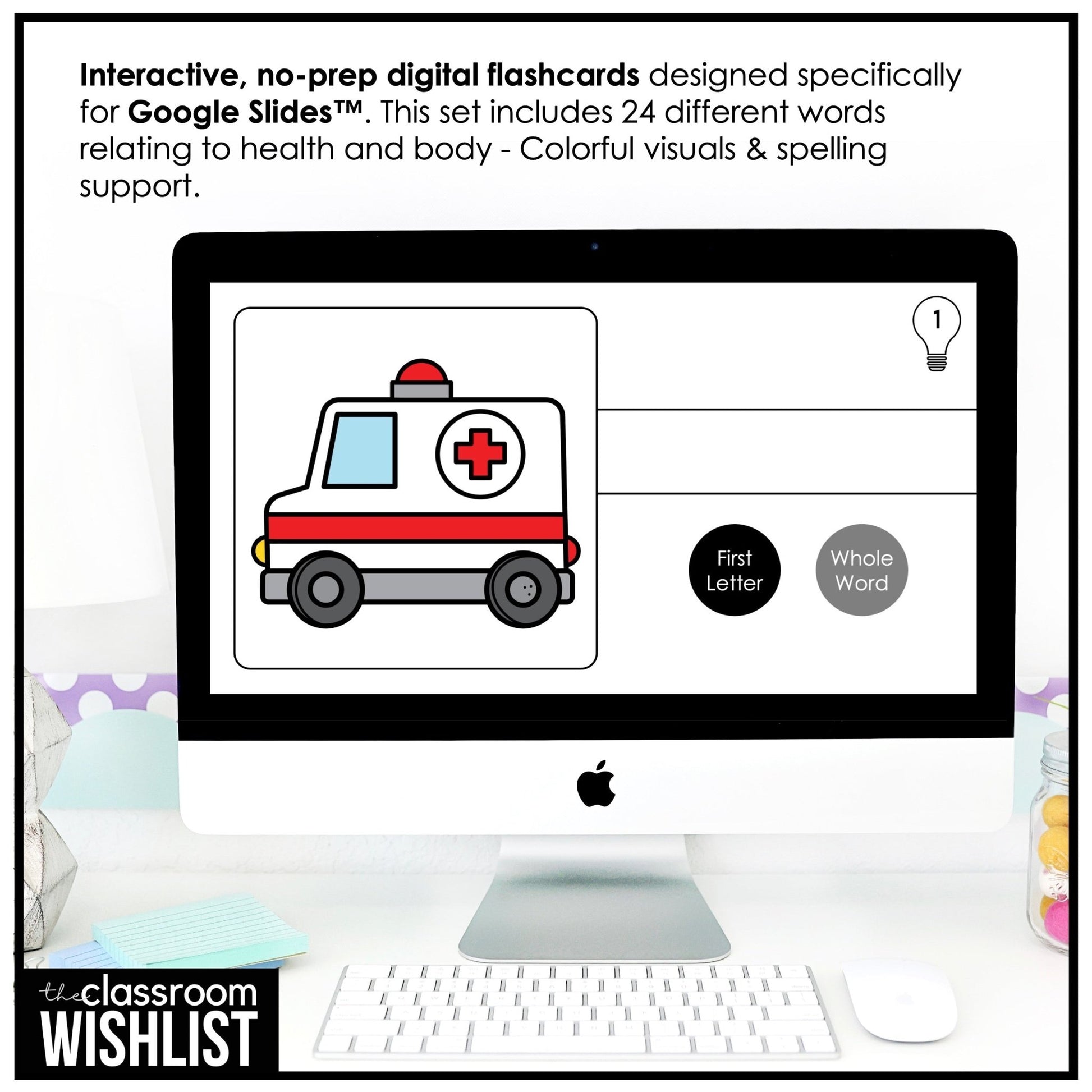 Health & Body Vocabulary Flashcards | Digital + Print | Picture Dictionary | ESL - Hot Chocolate Teachables