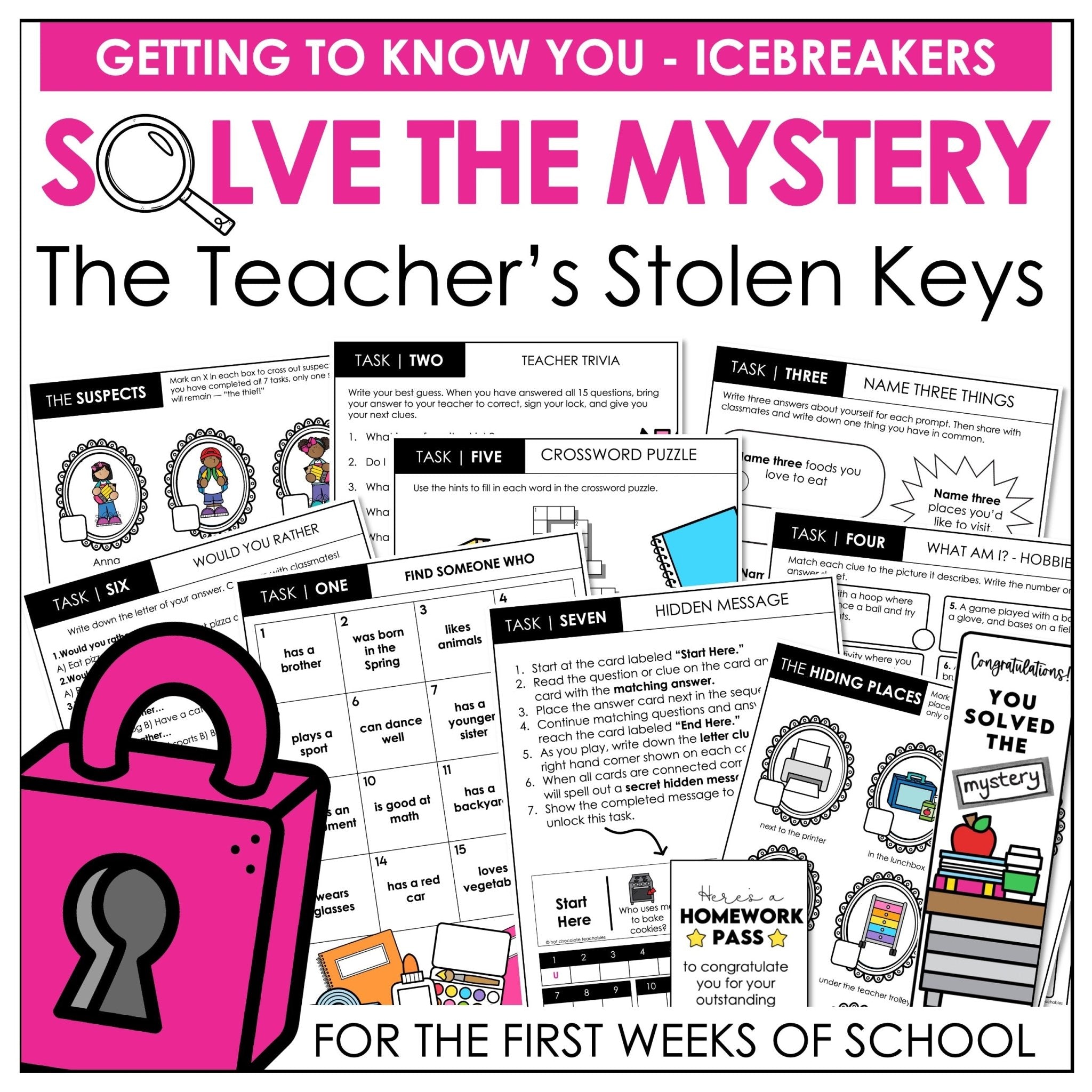 Icebreaker Escape Room – ESL/ELL Back to School Getting to Know You Activity - Hot Chocolate Teachables