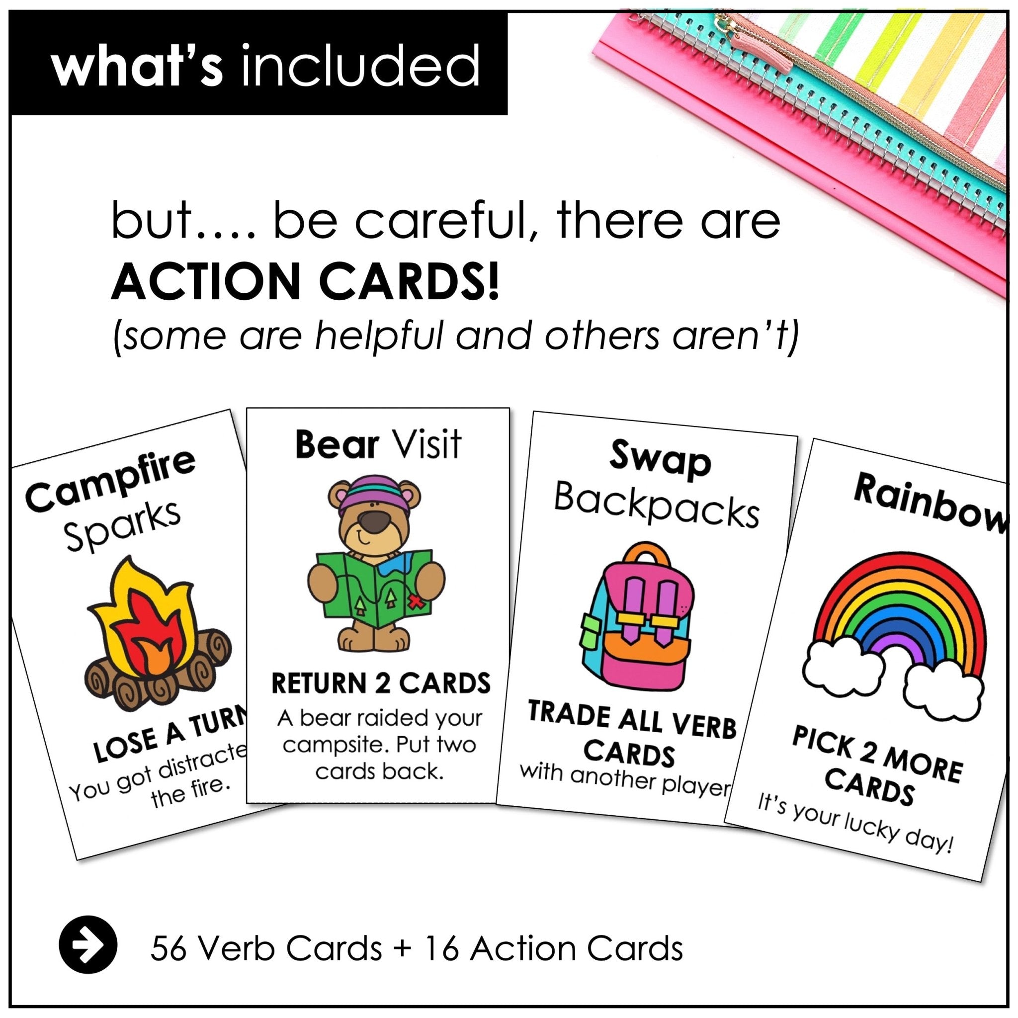 Irregular Verbs Card Game – Past Tense & Past Participle Conjugation Practice - Hot Chocolate Teachables