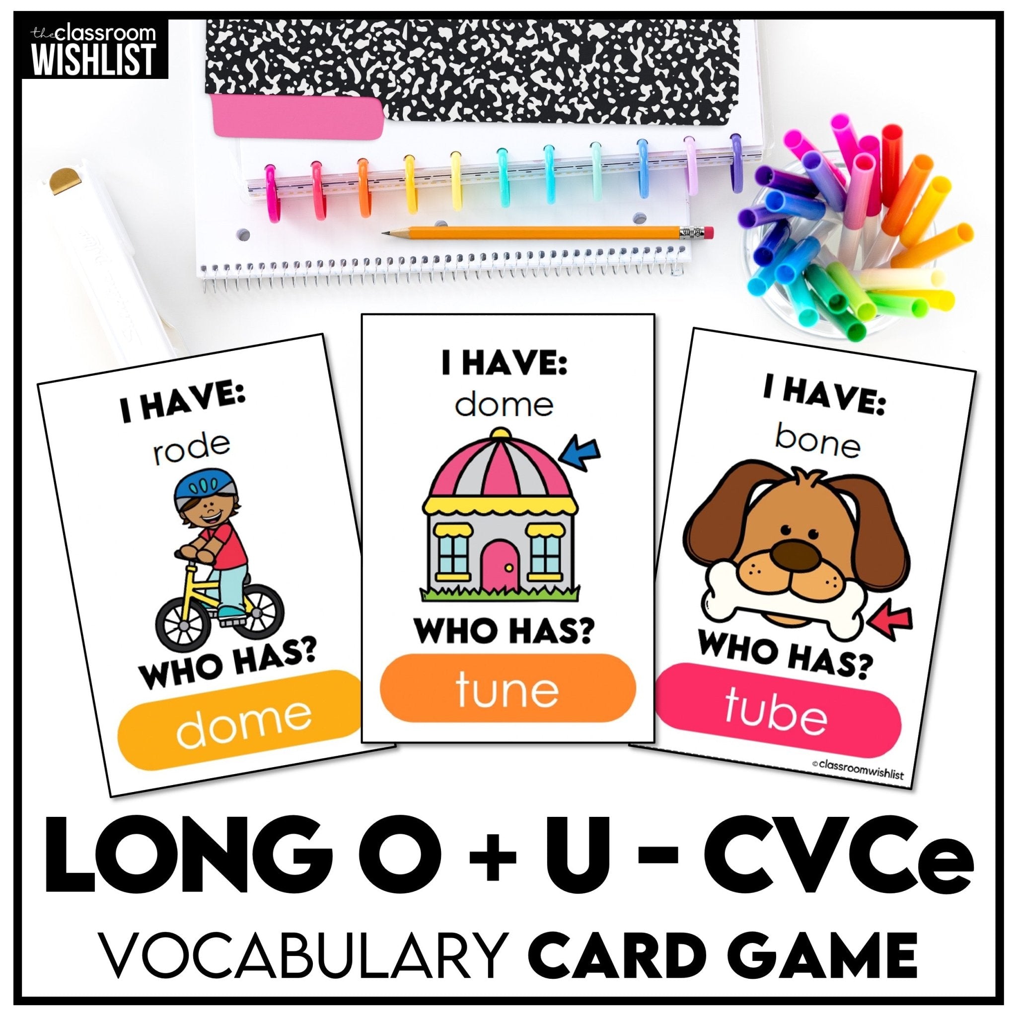 Long O & U Card Game – CVCe - Magic E - Silent E - I have, Who has? - Hot Chocolate Teachables