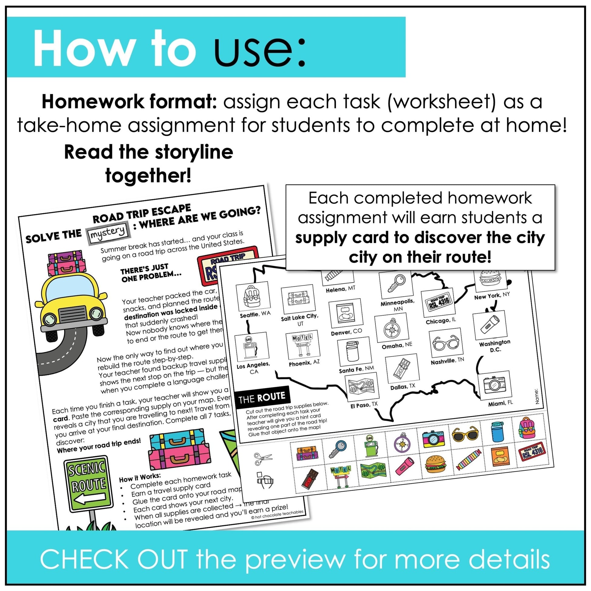 Present & Past Tense Verbs Escape Room – ESL Mystery Homework Activity - Hot Chocolate Teachables