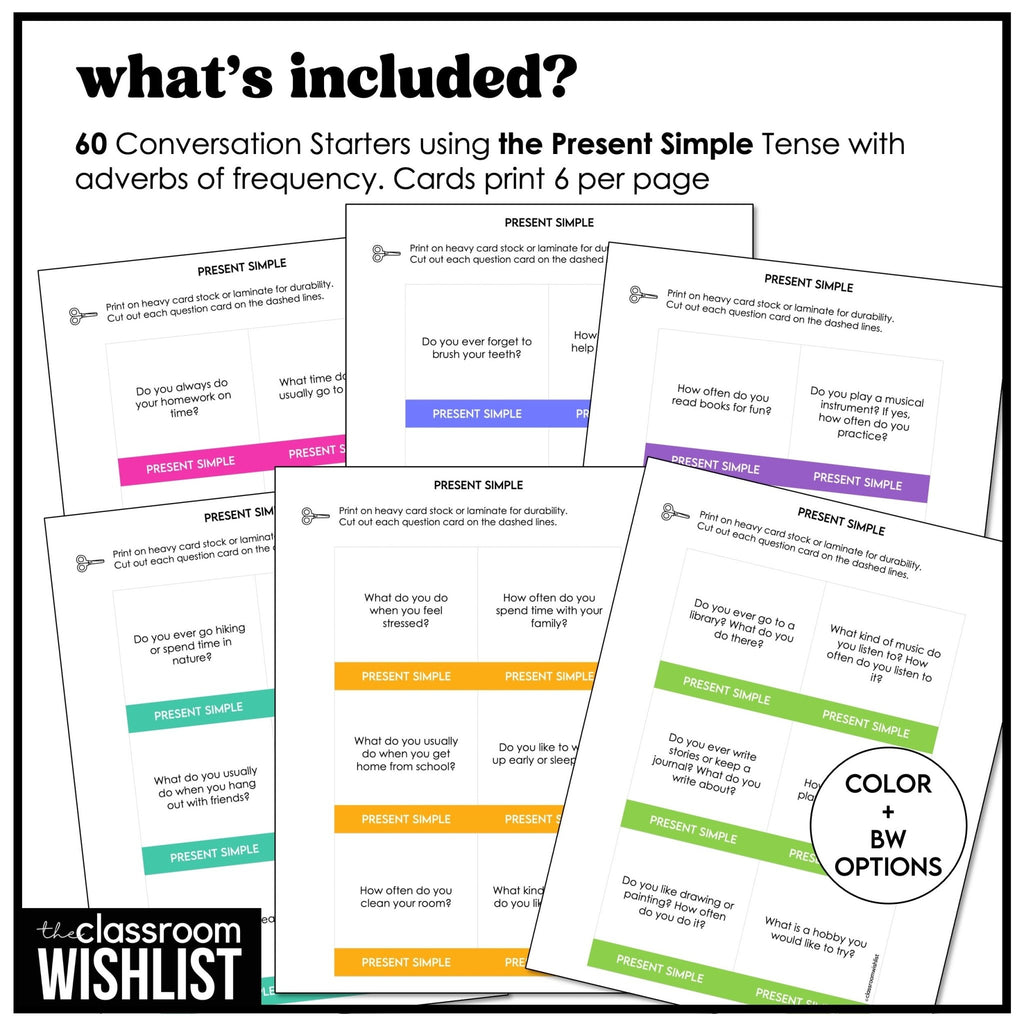 Present Simple Conversation Questions | Adverbs of Frequency | Daily Routine - Hot Chocolate Teachables