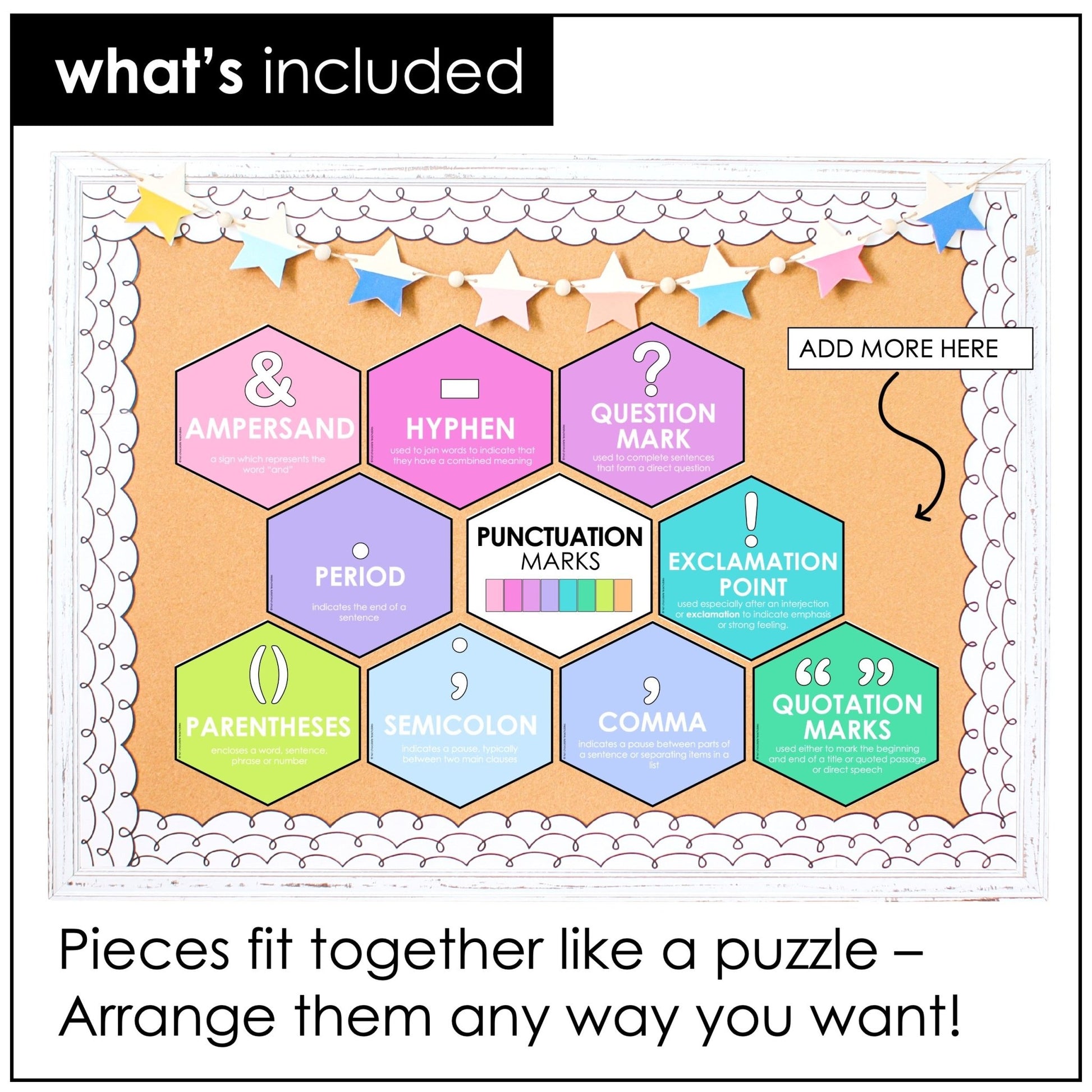 Punctuation Marks Posters – Pastel Classroom Bulletin Board & Grammar Visual Aids - Hot Chocolate Teachables