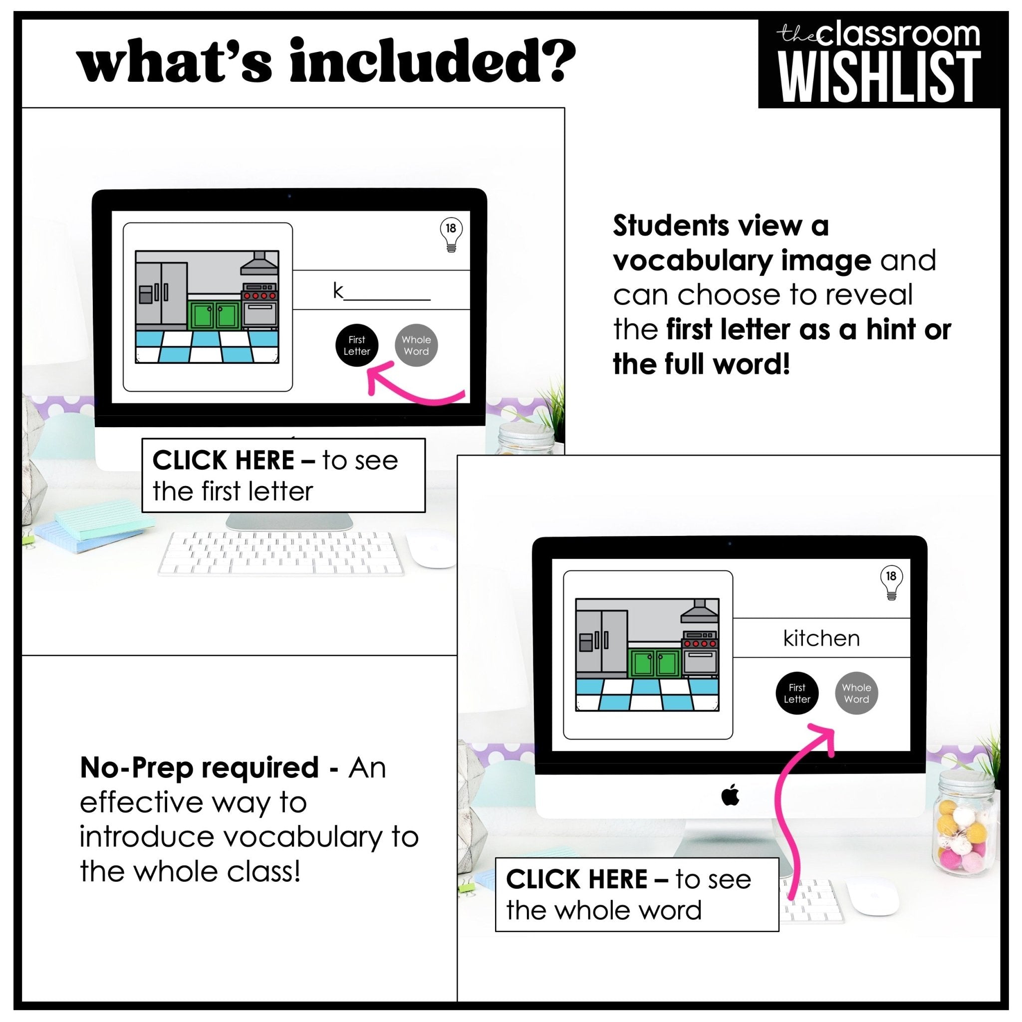 Rooms & Furniture Vocabulary Flashcard Bundle | Print & Digital | ESL, EFL, ELL - Hot Chocolate Teachables
