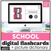 School & Classroom Vocabulary - Digital Flashcards & Picture Dictionary for ESL - Hot Chocolate Teachables