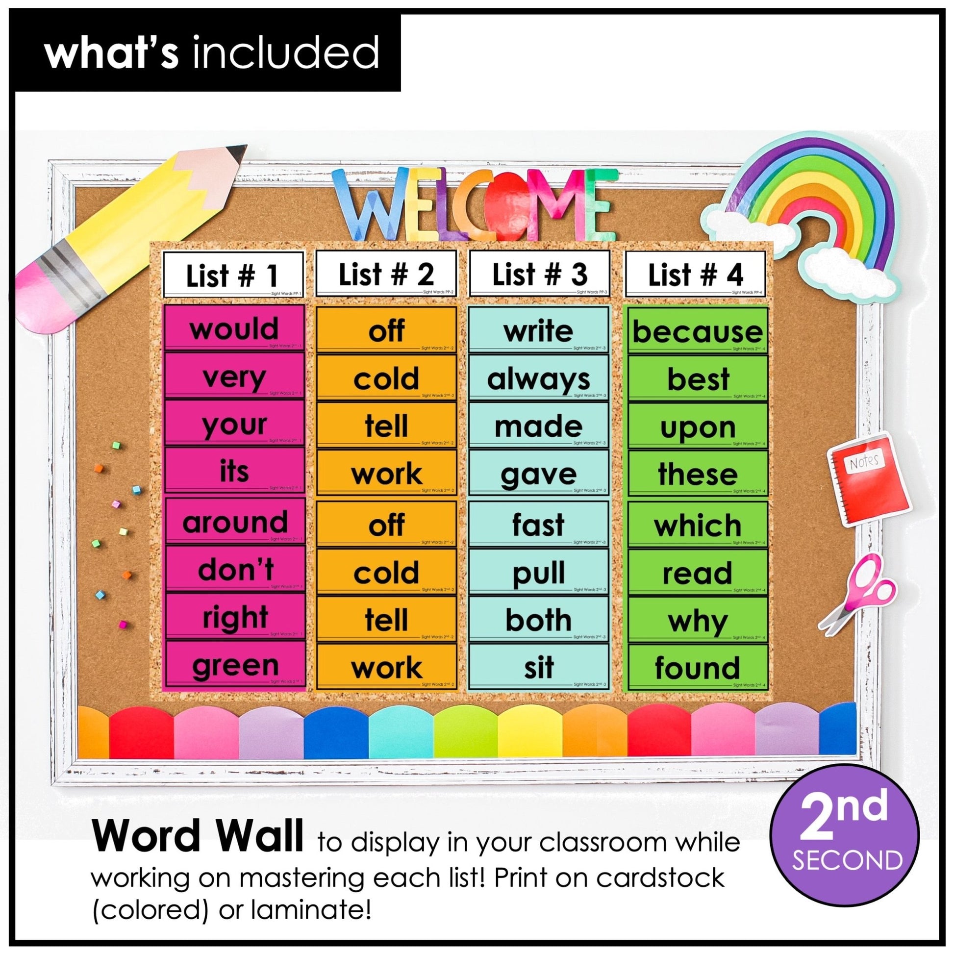 Second Grade Sight Word Progress Reports | Evaluation Template & Word Wall - Hot Chocolate Teachables