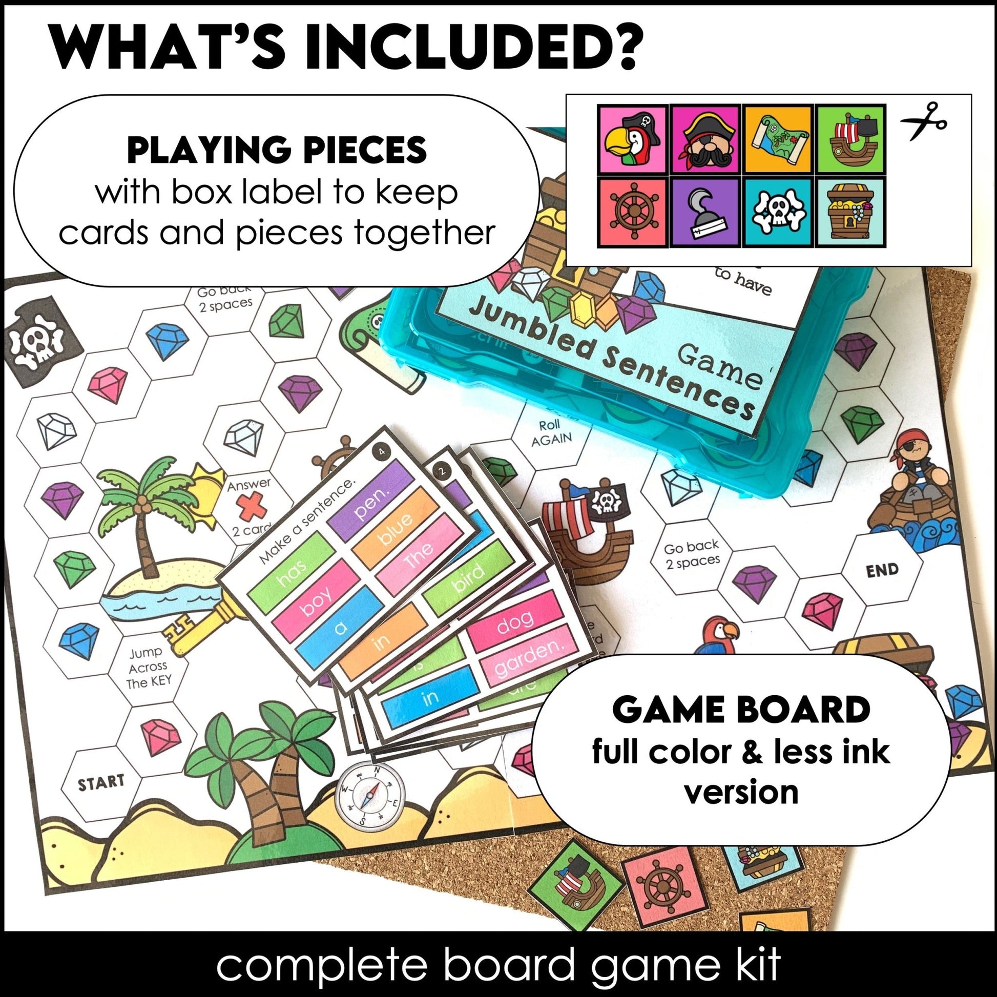 Sentence Building Board Game | Simple Present Verbs : BE & HAVE - Hot Chocolate Teachables