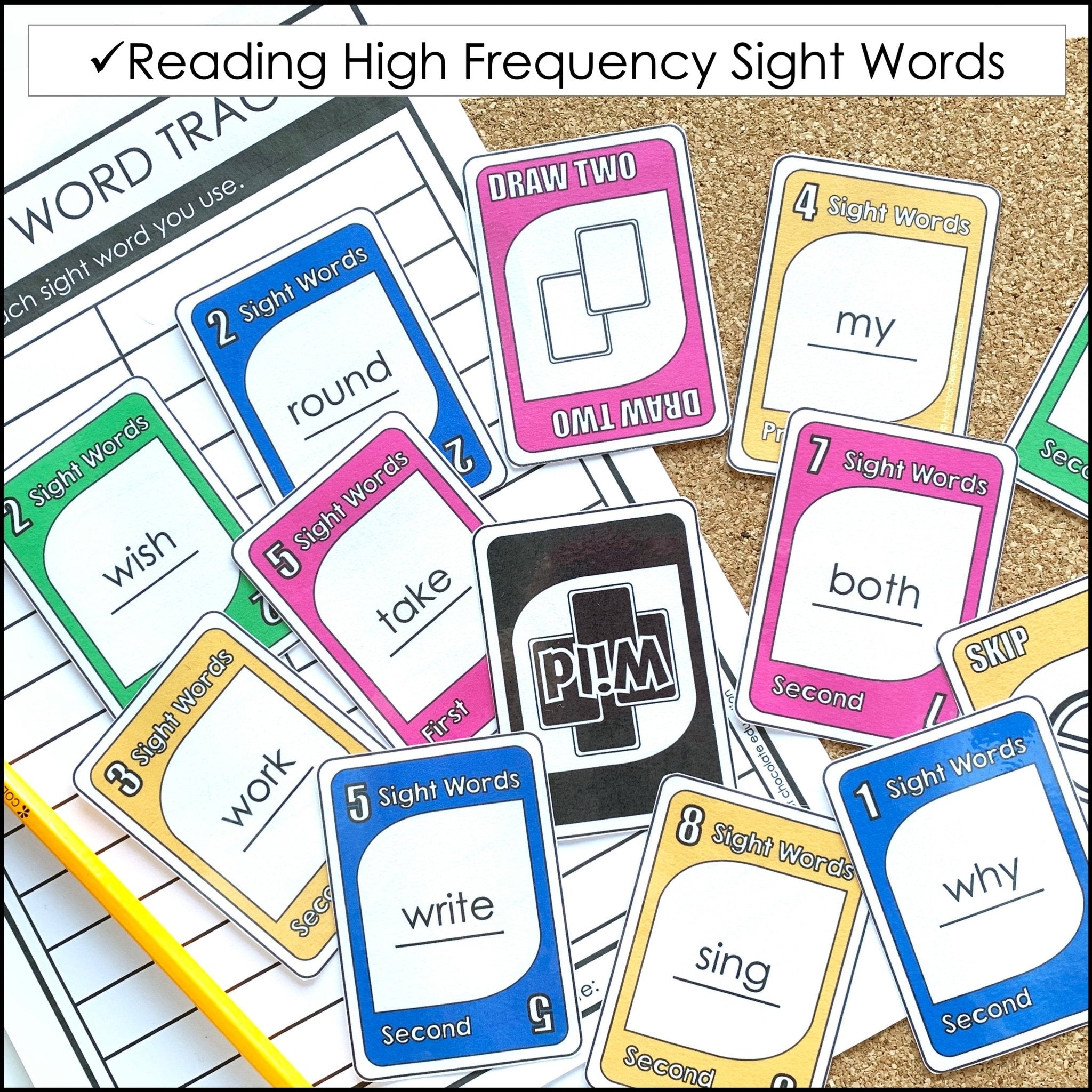 Sight Word Card Game | 2nd Grade Dolch Aligned - Plays like UNO - Hot Chocolate Teachables