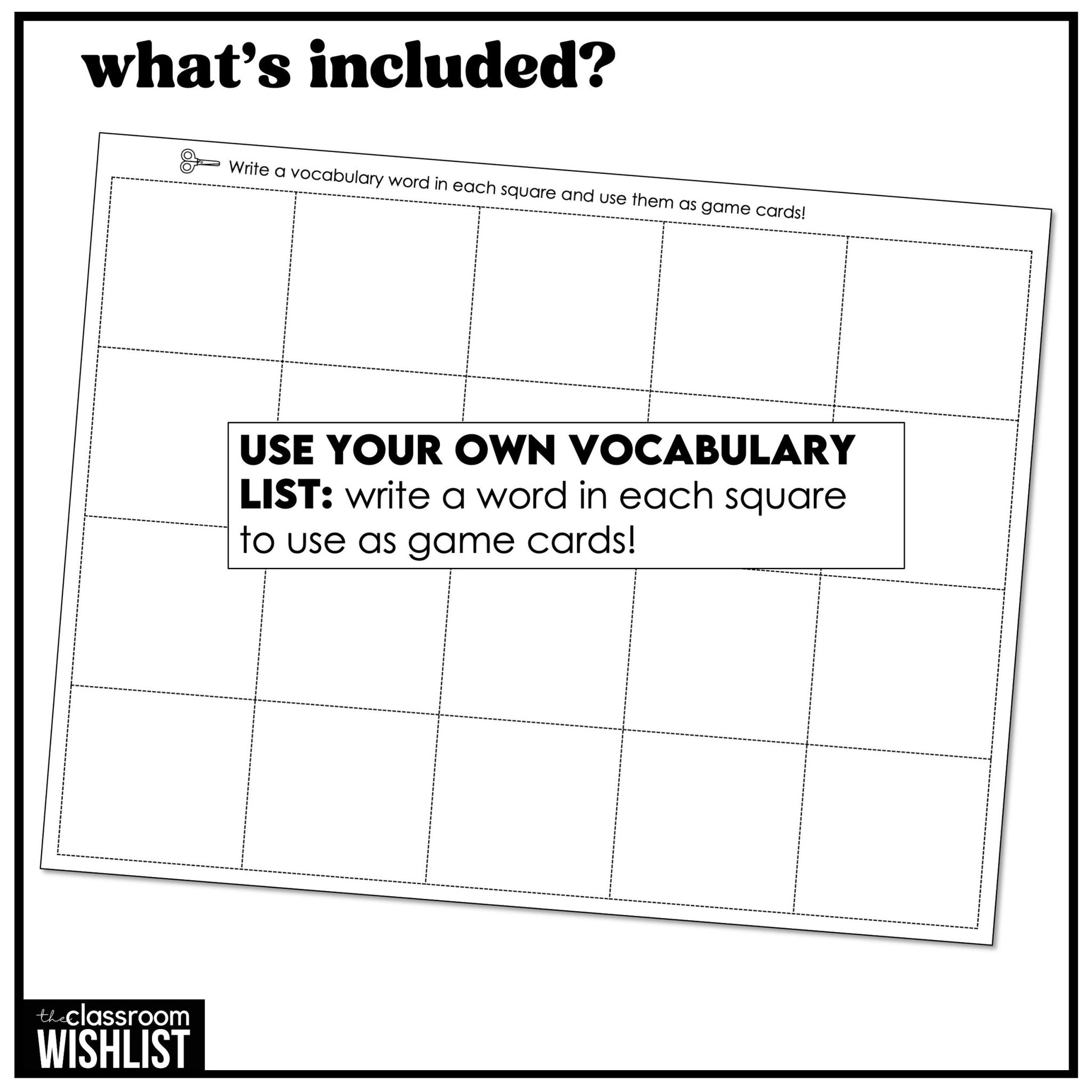 Snakes and Ladders Vocabulary Game Board – Free Printable for Any Word List - Hot Chocolate Teachables
