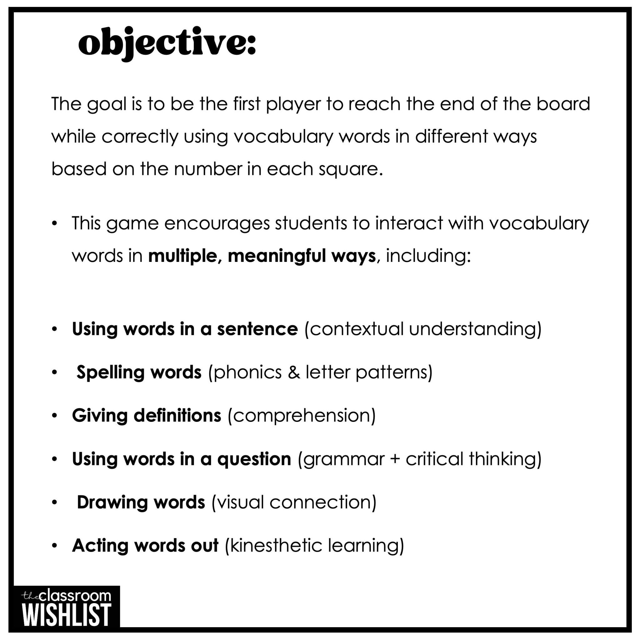 Snakes and Ladders Vocabulary Game Board – Free Printable for Any Word List - Hot Chocolate Teachables