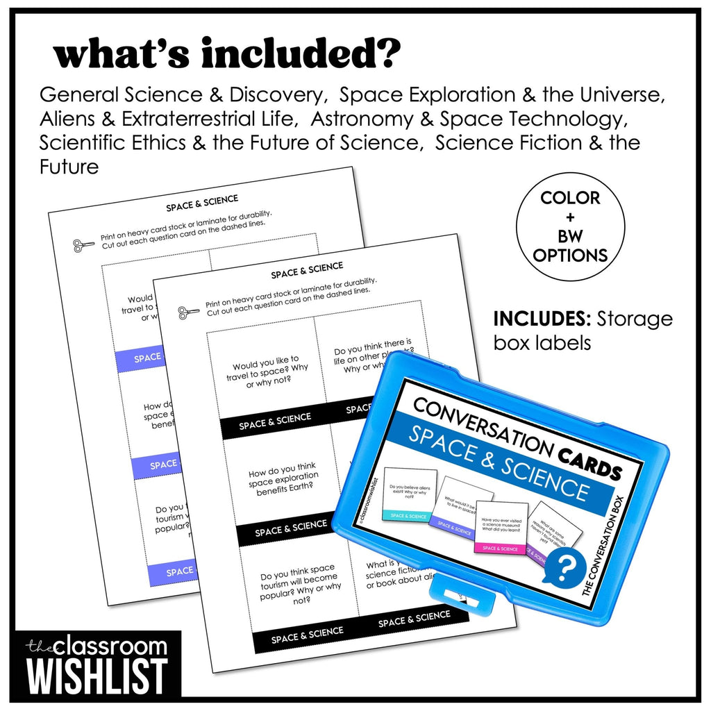 Space Exploration & Science Topic Conversation Questions for Speaking Practice - Hot Chocolate Teachables