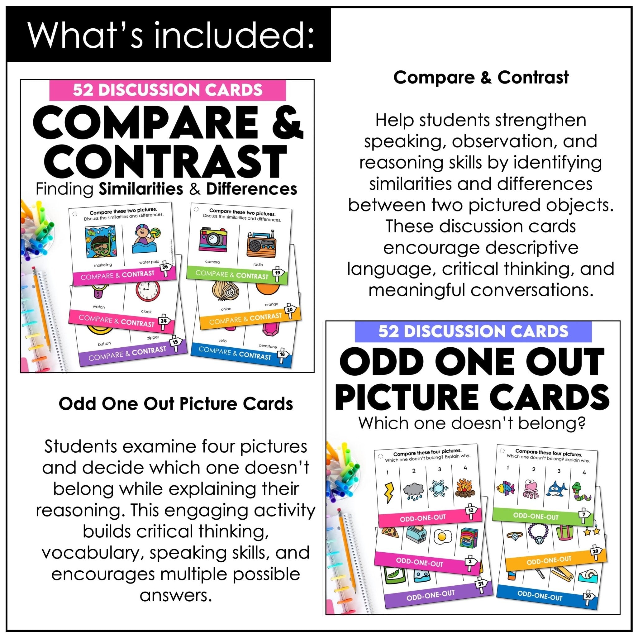 Speaking Task Cards Bundle – Critical Thinking Activities & Discussion Cards (ESL) - Hot Chocolate Teachables