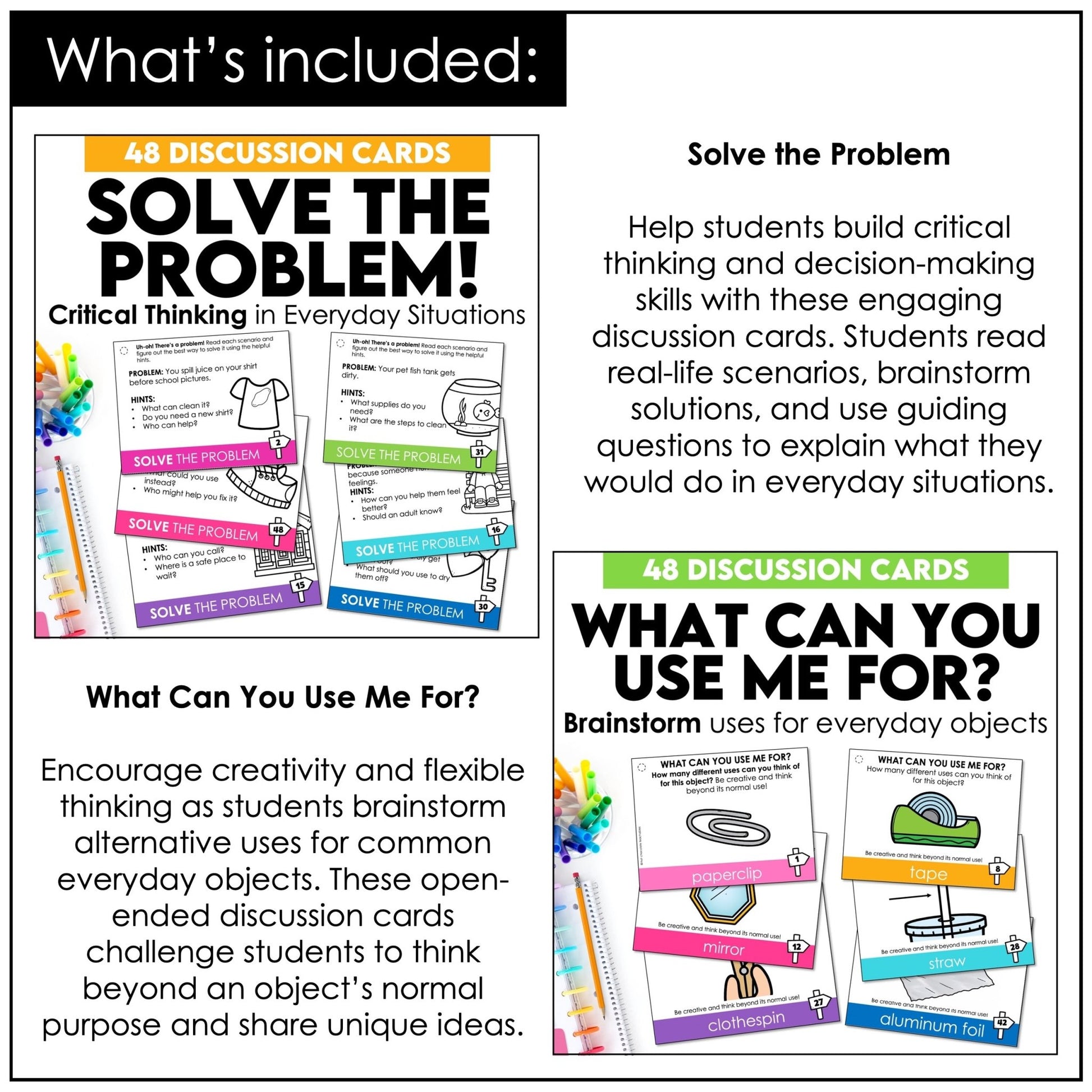 Speaking Task Cards Bundle – Critical Thinking Activities & Discussion Cards (ESL) - Hot Chocolate Teachables